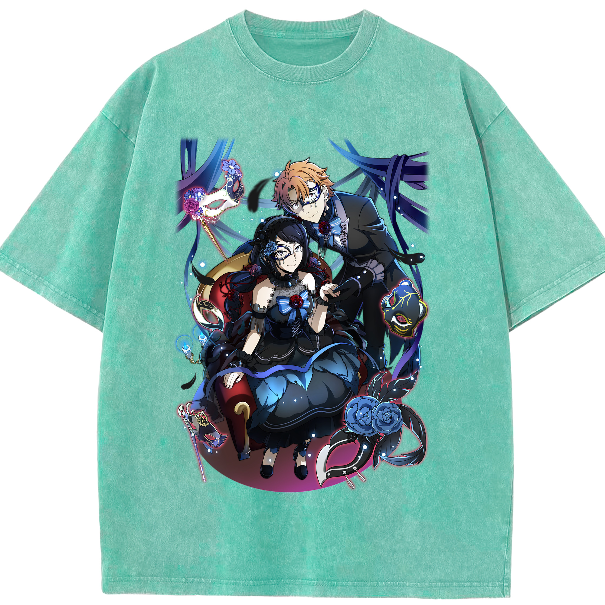 （画像用） 文豪ストレイドッグス Bungo Stray Dogs 綿100% ヴィンテージ風 半袖Tシャツ（フロントプリント）